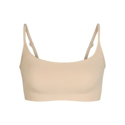 SEAMLESS SCULPT SCOOP NECK BRALETTE | CLAY