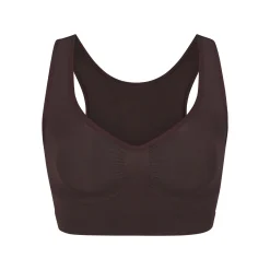 SEAMLESS SCULPT SCOOP PLUNGE BRALETTE | ESPRESSO