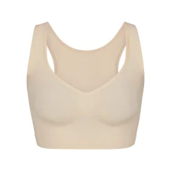 SEAMLESS SCULPT SCOOP PLUNGE BRALETTE | SAND