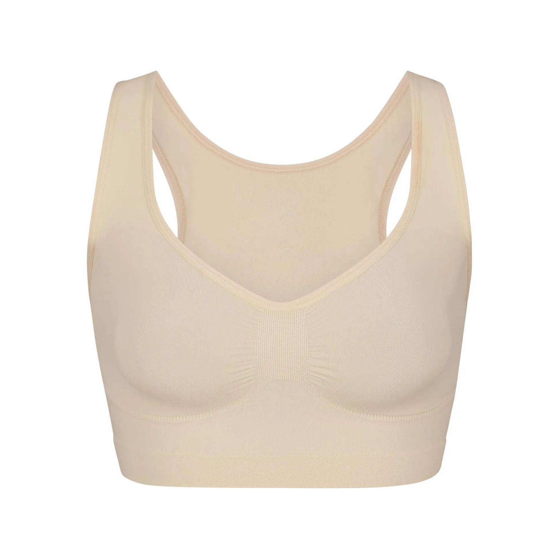 SEAMLESS SCULPT SCOOP PLUNGE BRALETTE | SAND