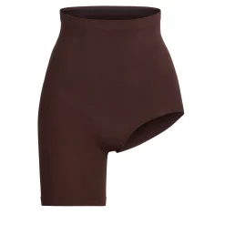 SEAMLESS SCULPT SOLUTION SHORT LEFT LEG EXPOSED | COCOA