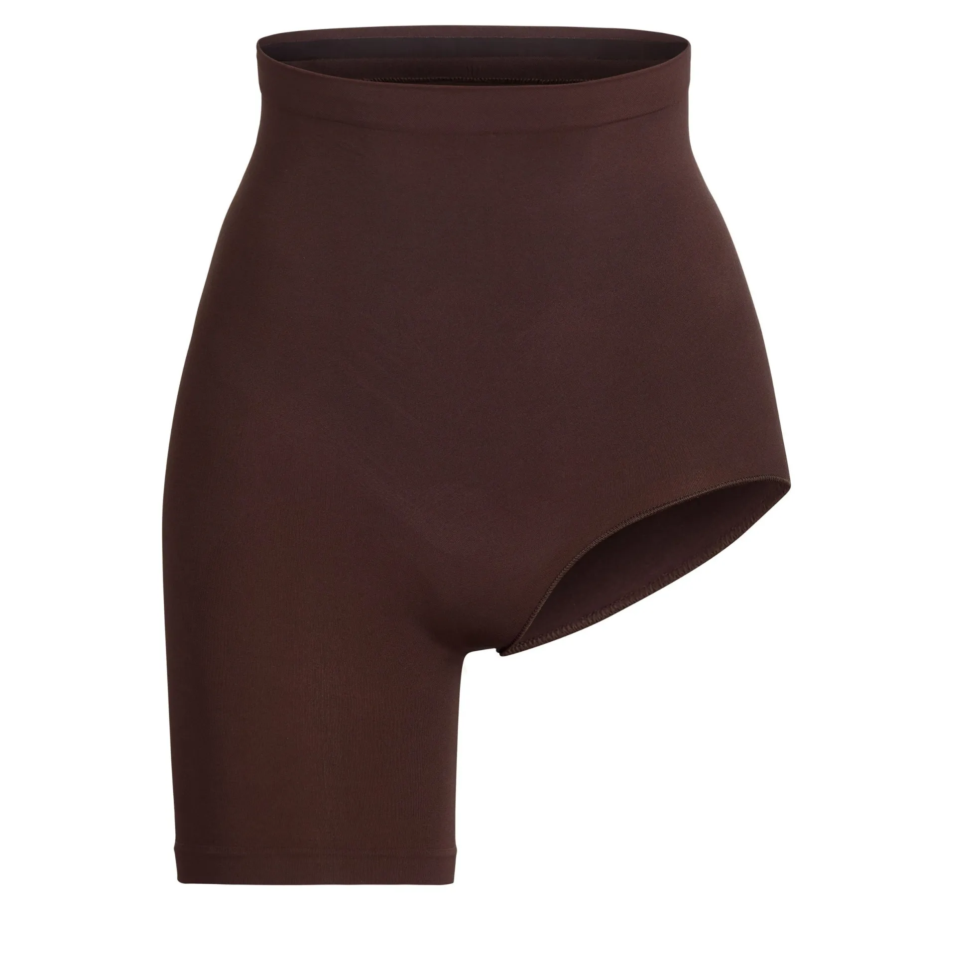 SEAMLESS SCULPT SOLUTION SHORT LEFT LEG EXPOSED | COCOA