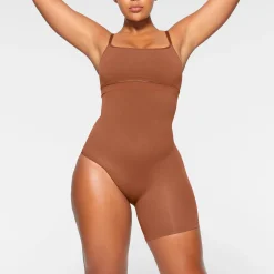 SEAMLESS SCULPT SOLUTION SHORT RIGHT LEG EXPOSED | BRONZE
