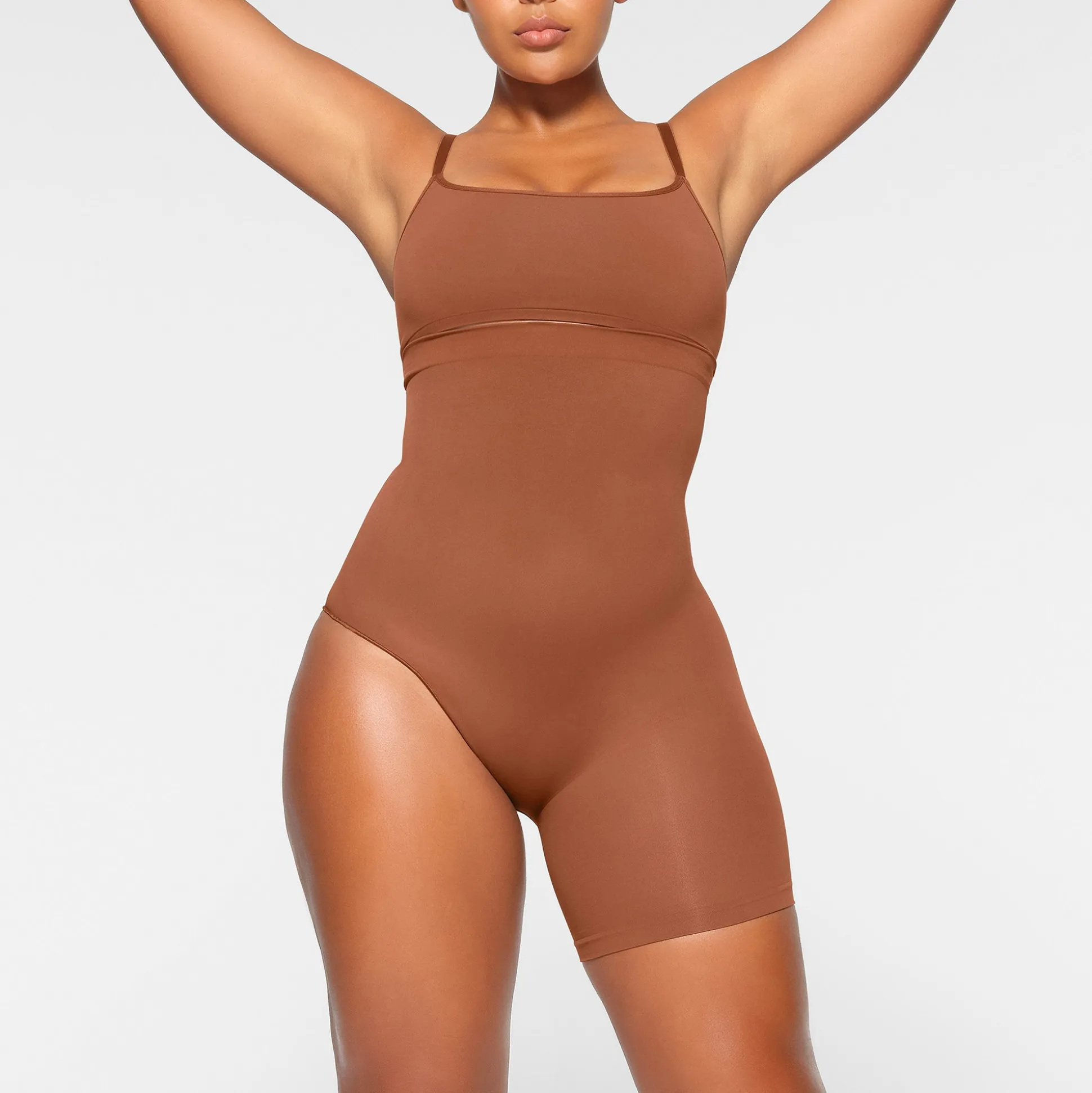 SEAMLESS SCULPT SOLUTION SHORT RIGHT LEG EXPOSED | BRONZE