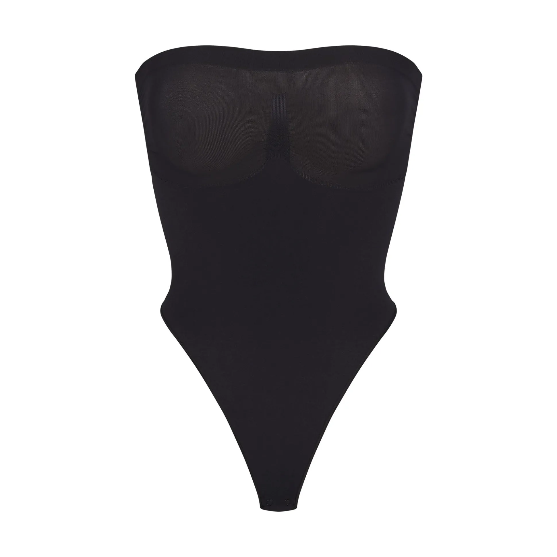 SEAMLESS SCULPT STRAPLESS THONG BODYSUIT | ONYX