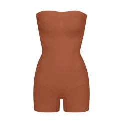 SEAMLESS SCULPT STRAPLESS SHORTIE BODYSUIT | BRONZE