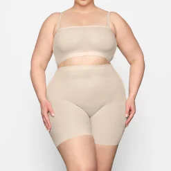 SHEER SCULPT LOW BACK SHORT | SAND