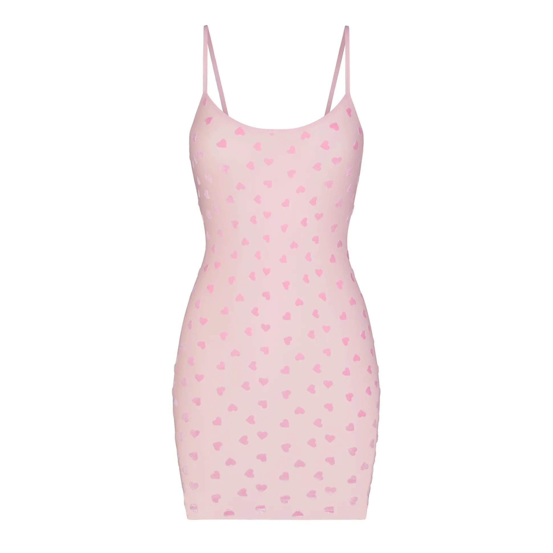 SHEER VELVET SLIP DRESS | BABY PINK