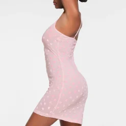 SHEER VELVET SLIP DRESS | BABY PINK