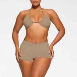 SIGNATURE SWIM HALTER BIKINI TOP | DESERT