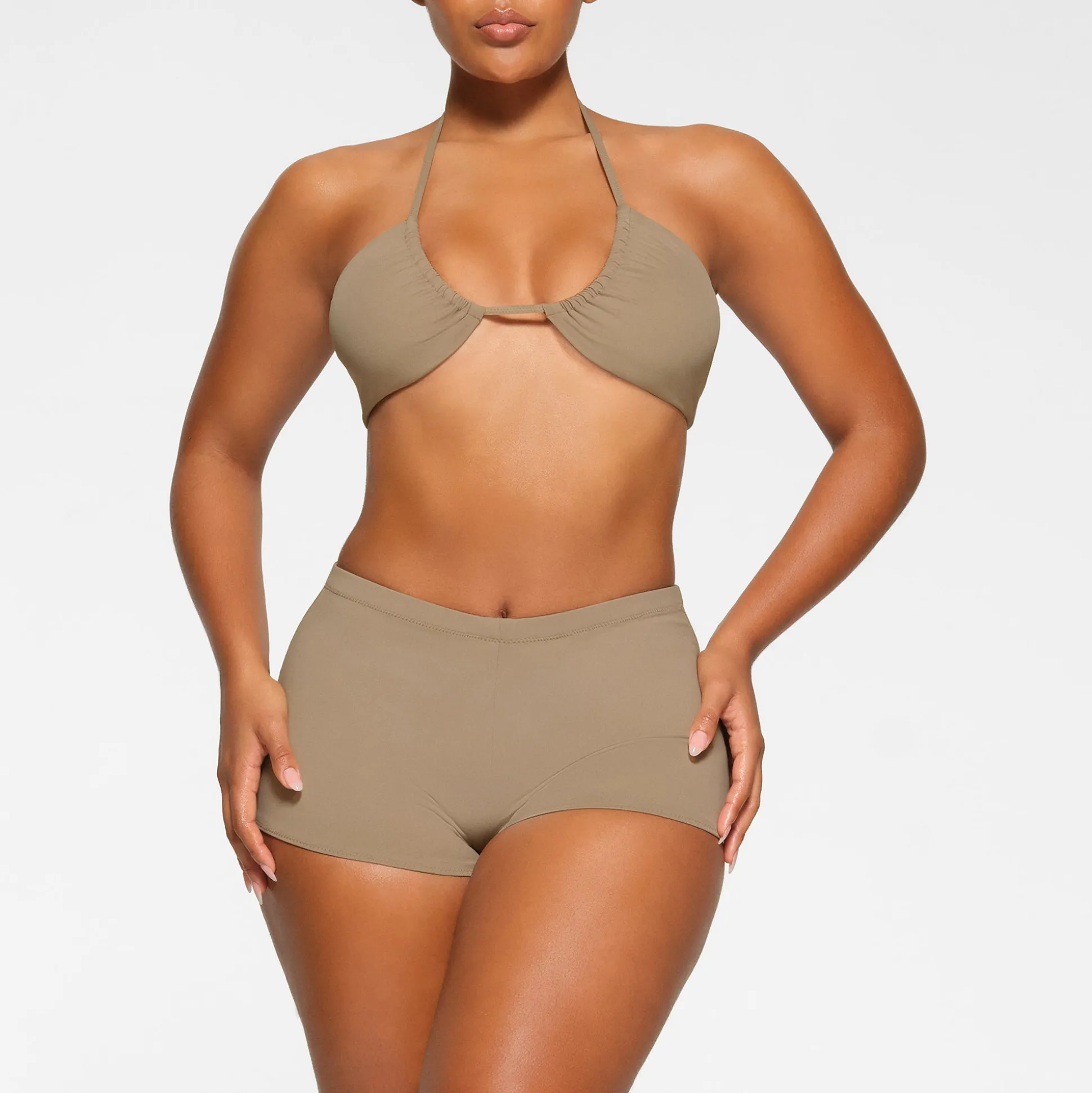 SIGNATURE SWIM HALTER BIKINI TOP | DESERT
