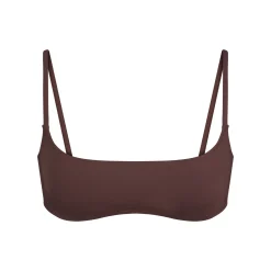 SIGNATURE SWIM MICRO SCOOP BIKINI TOP | COCOA