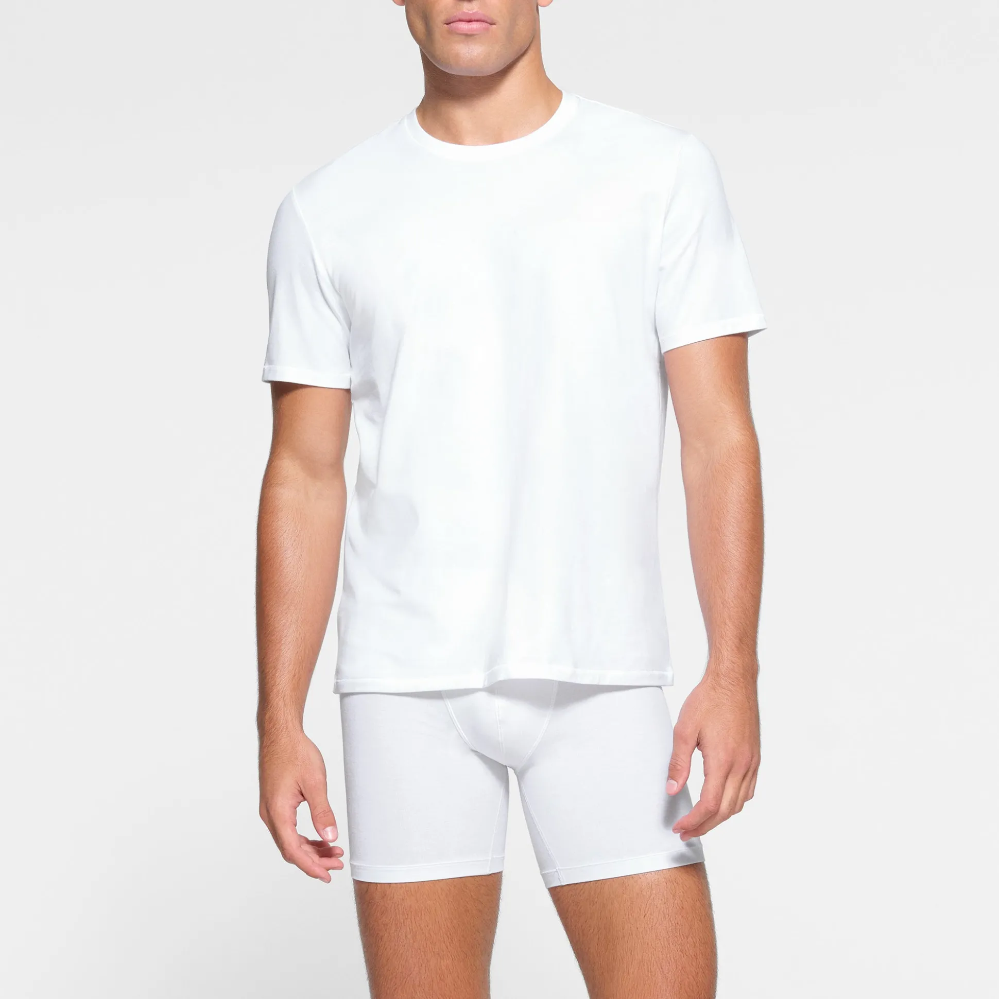 SKIMS COTTON MENS T-SHIRT | CHALK