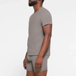 SKIMS COTTON MENS T-SHIRT | WASHED GUNMETAL