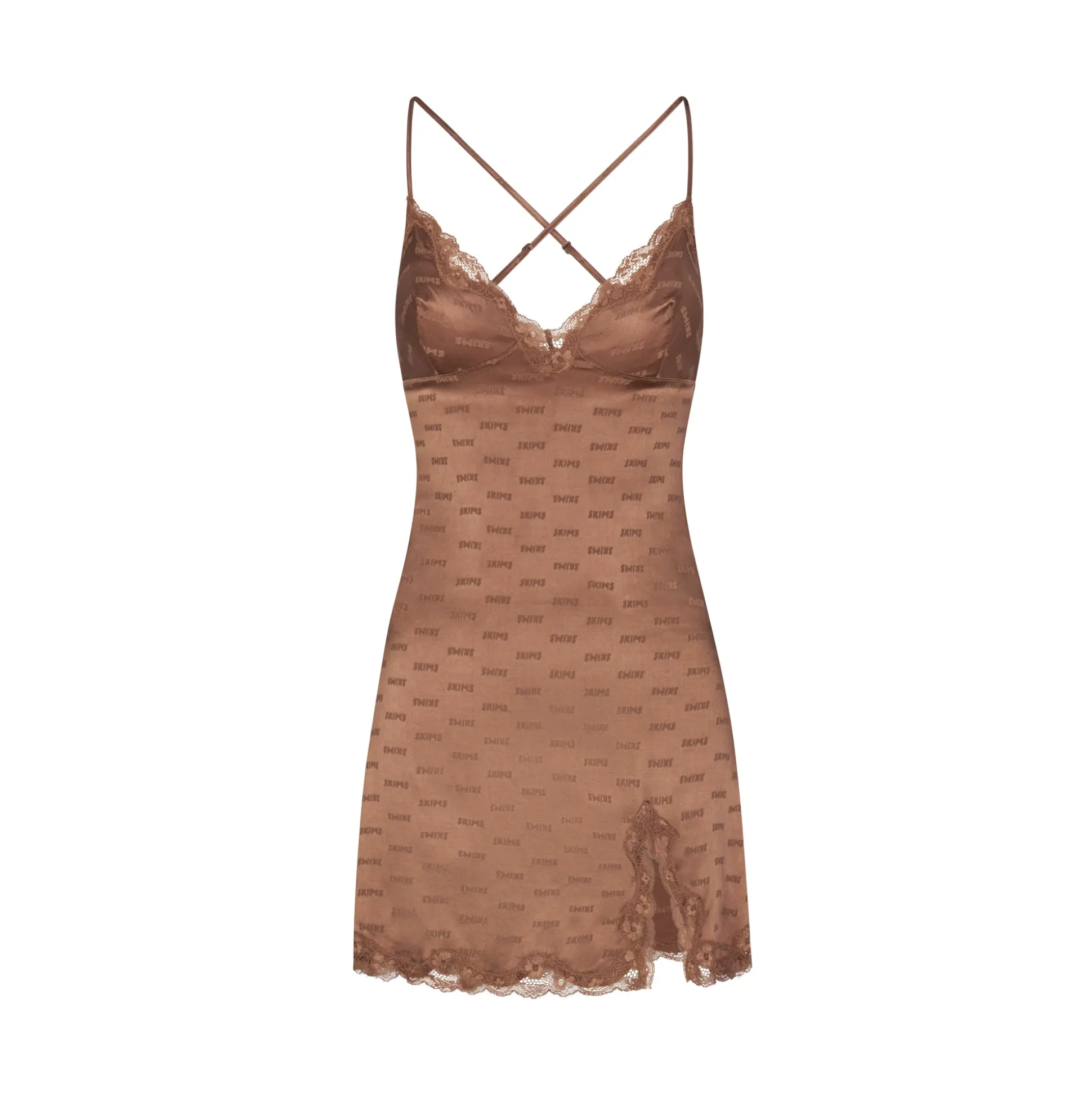 SKIMS JACQUARD LACE SLIP DRESS | JASPER