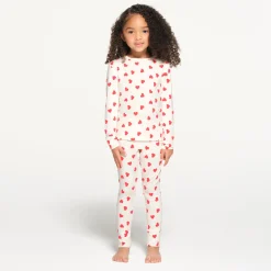 SKIMS SLEEP KIDS SLEEP SET | RUBY AND MARBLE HEART