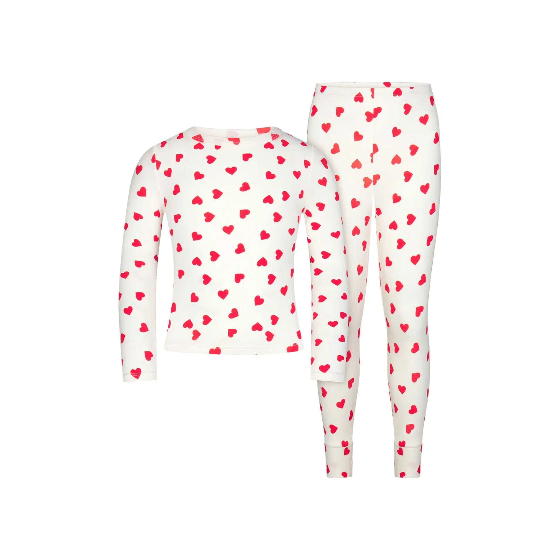 SKIMS SLEEP KIDS SLEEP SET | RUBY AND MARBLE HEART