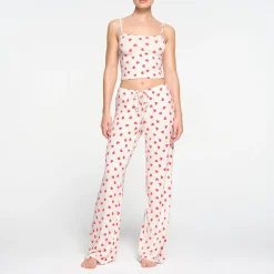 SKIMS SLEEP STRAIGHT LEG PANT | RUBY AND MARBLE HEART