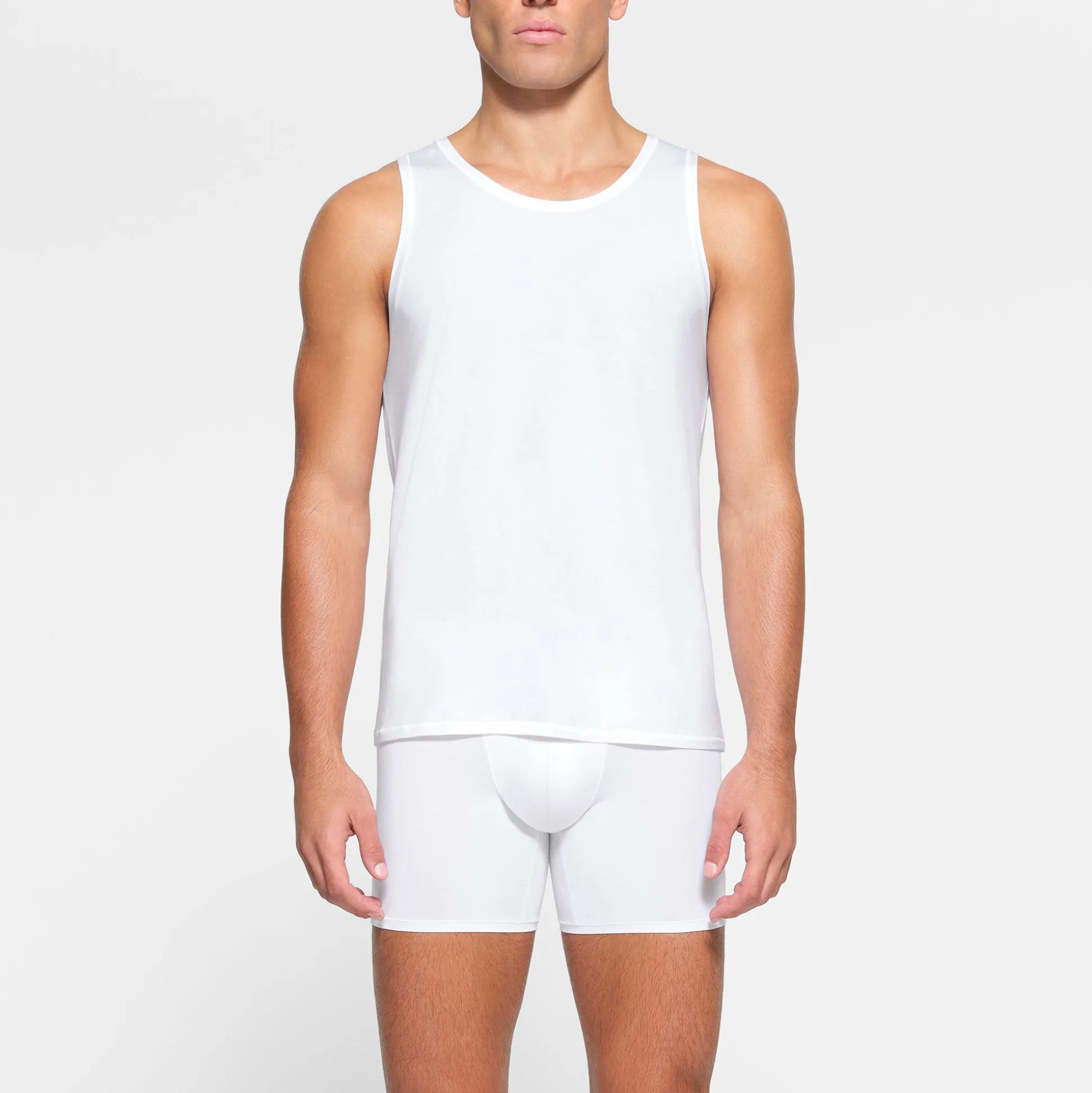 SKIMS STRETCH MENS TANK 3-PACK | CHALK