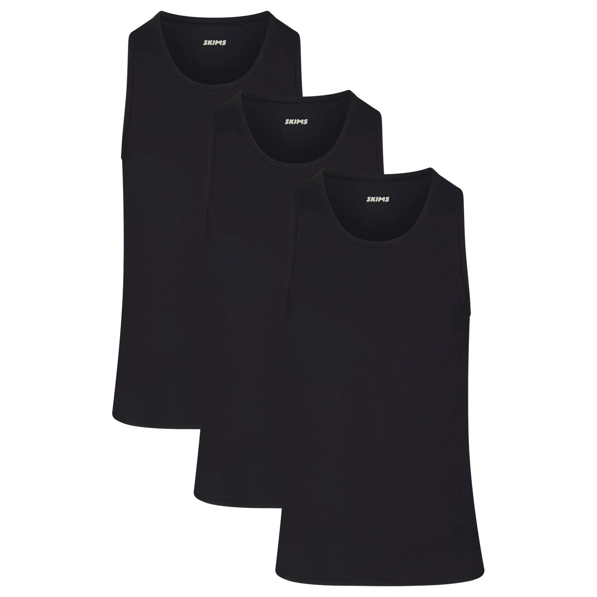 SKIMS STRETCH MENS TANK 3-PACK | OBSIDIAN