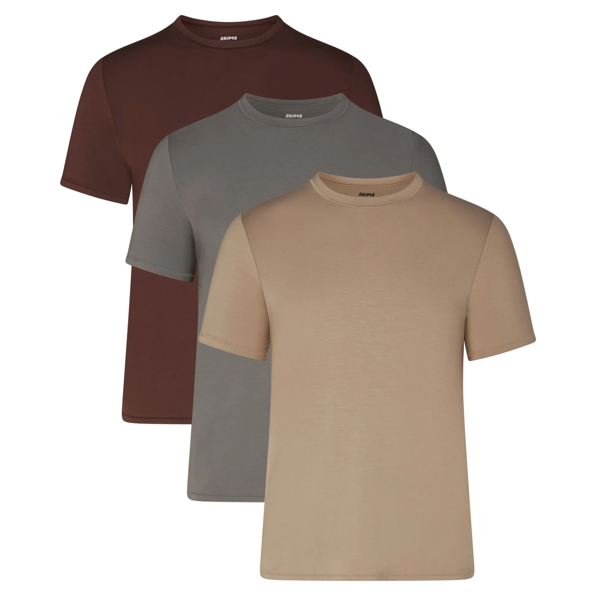 SKIMS STRETCH MENS T-SHIRT 3-PACK | DESERT MULTI
