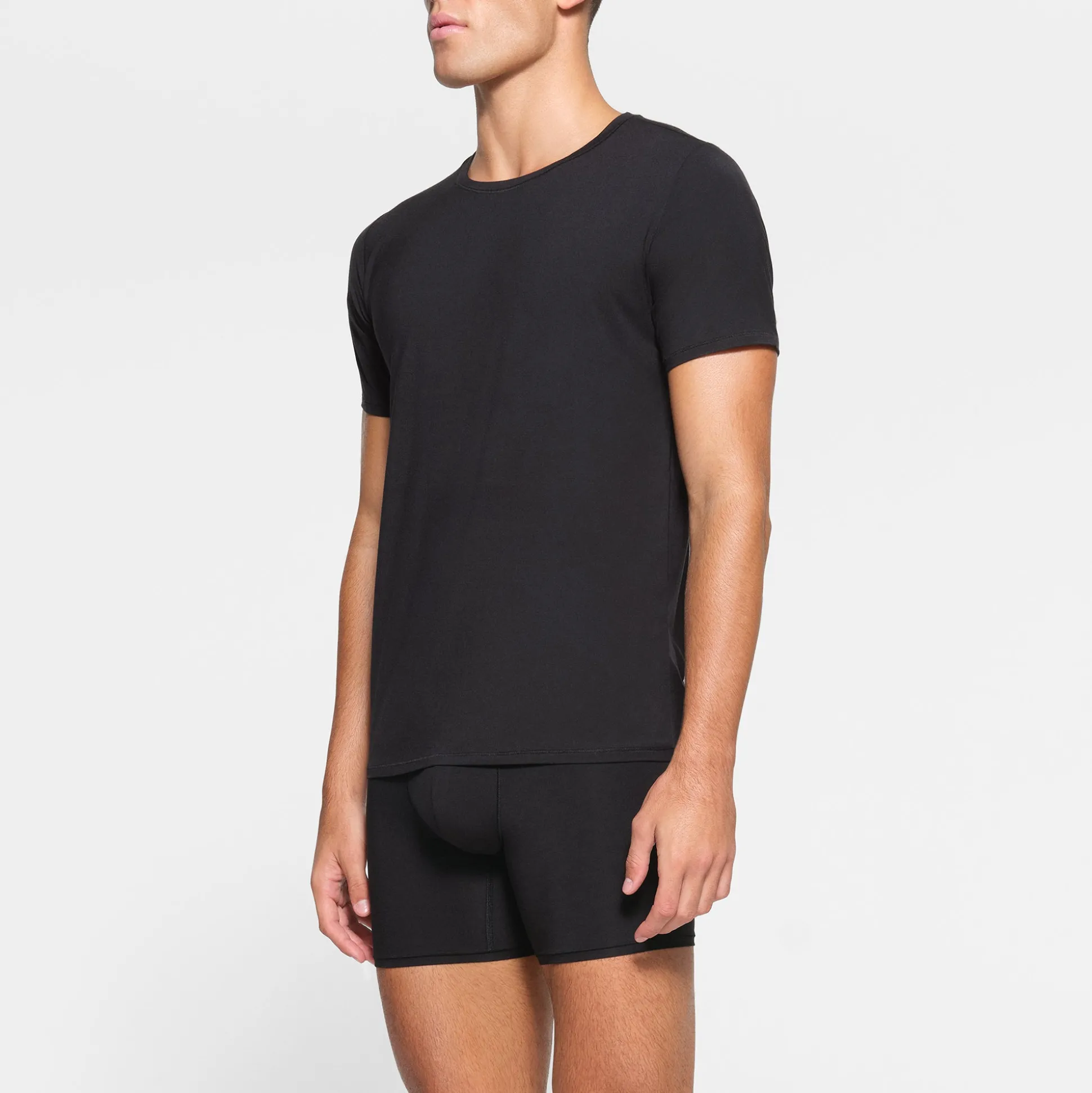 SKIMS STRETCH MENS T-SHIRT 3-PACK | OBSIDIAN