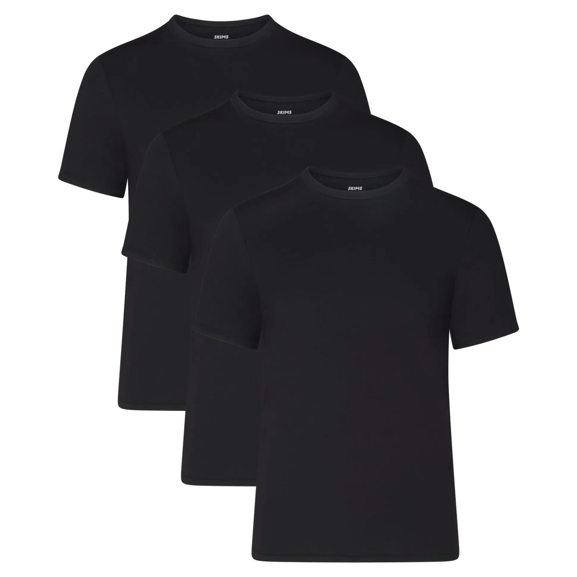 SKIMS STRETCH MENS T-SHIRT 3-PACK | OBSIDIAN