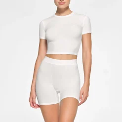 SOFT LOUNGE CROPPED T-SHIRT | MARBLE