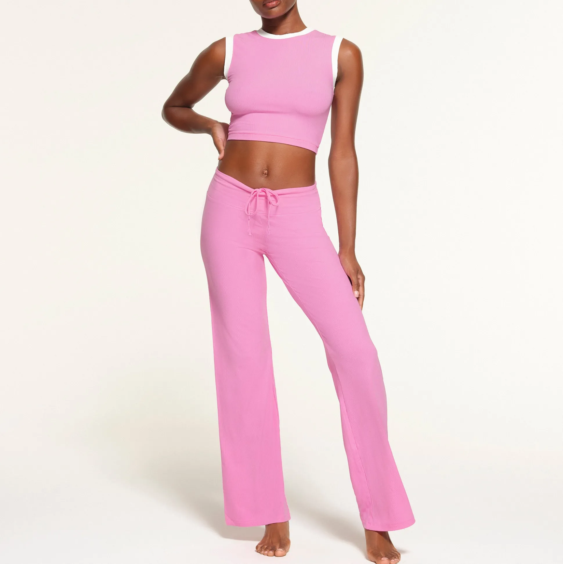 SOFT LOUNGE DRAWSTRING PANT | BLUSH