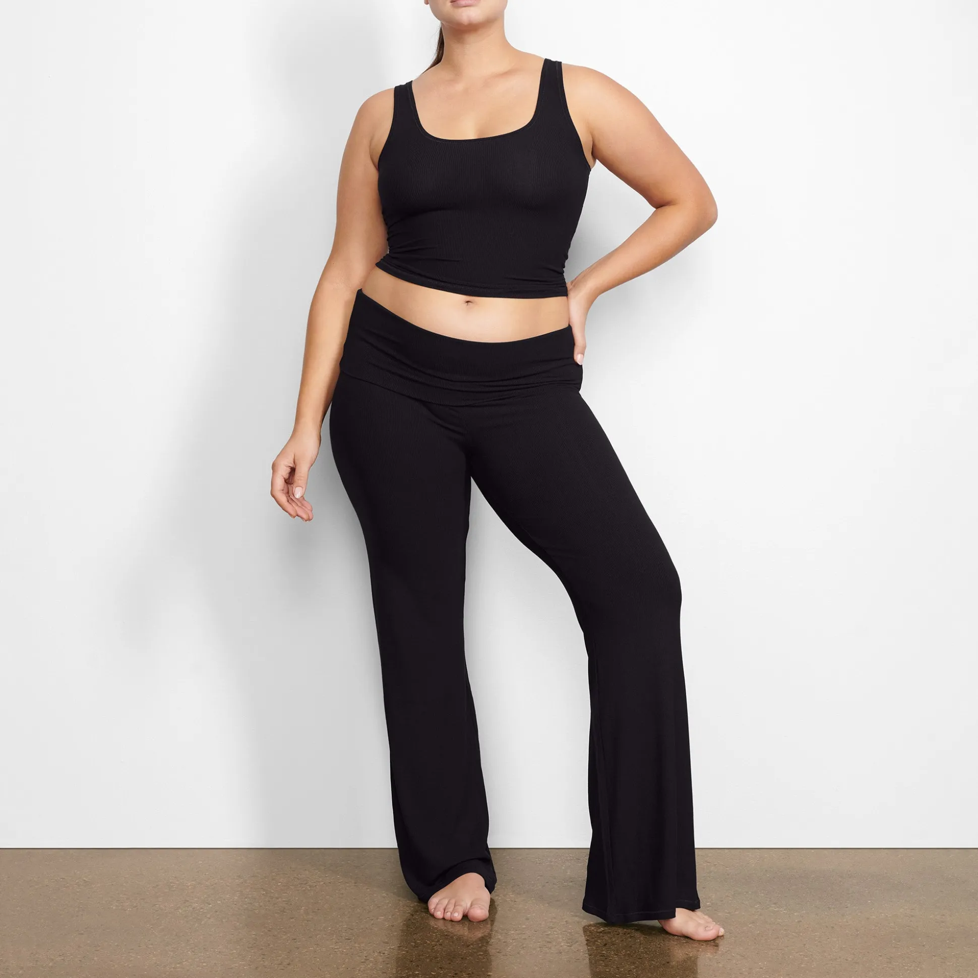 SOFT LOUNGE FOLDOVER PANT | ONYX