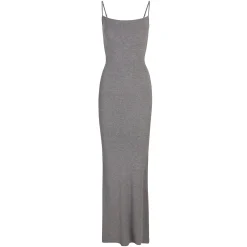 SOFT LOUNGE LONG SLIP DRESS | HEATHER GREY