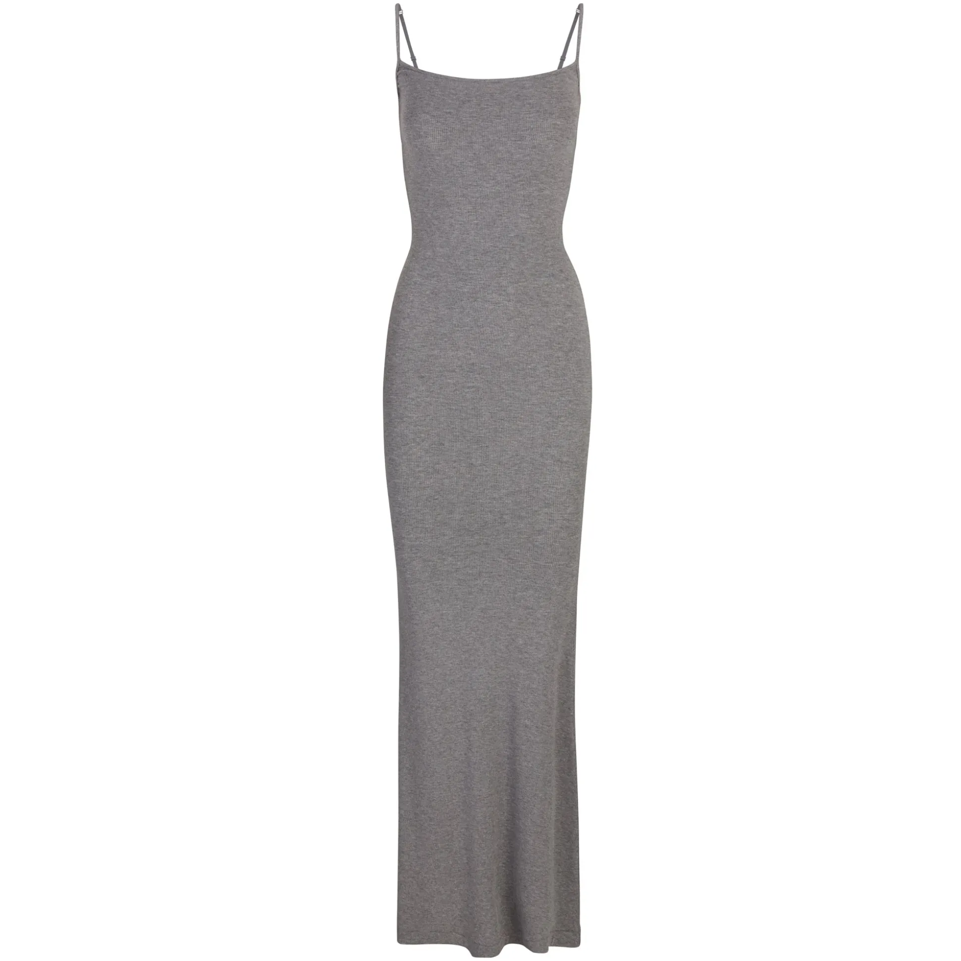 SOFT LOUNGE LONG SLIP DRESS | HEATHER GREY