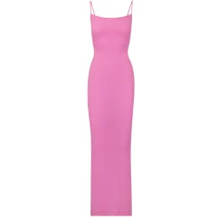 SOFT LOUNGE LONG SLIP DRESS | BUBBLE GUM