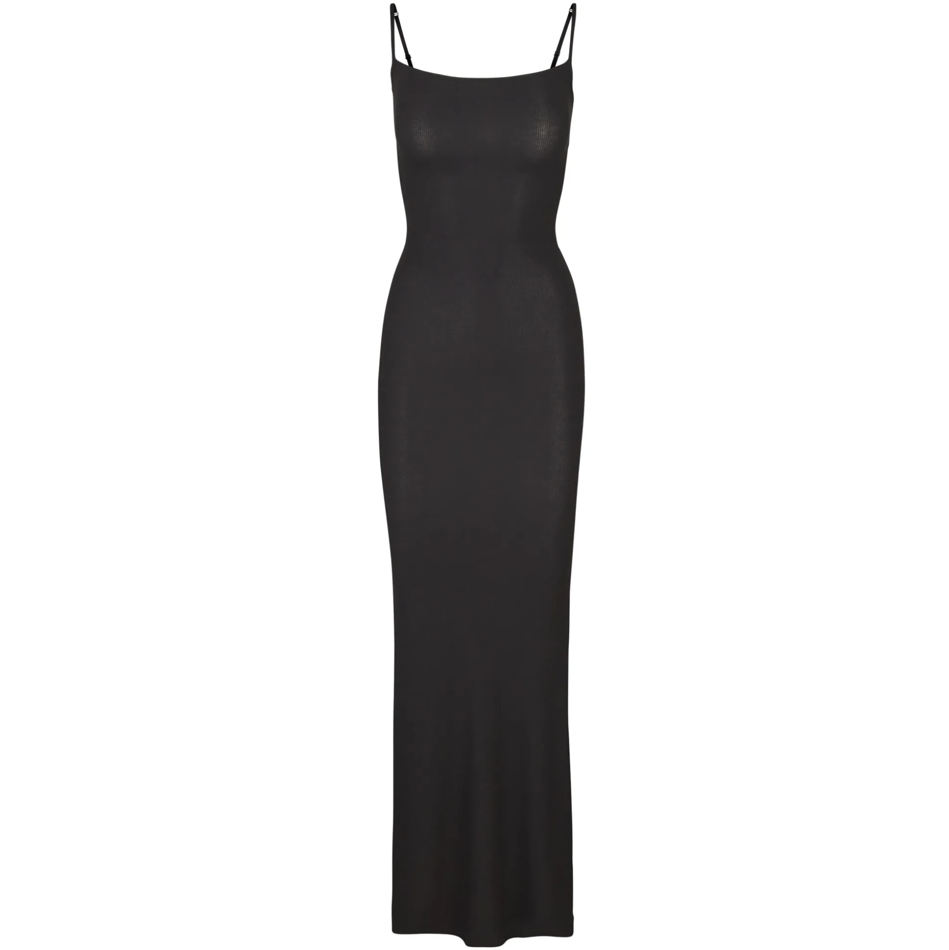 SOFT LOUNGE LONG SLIP DRESS | ONYX
