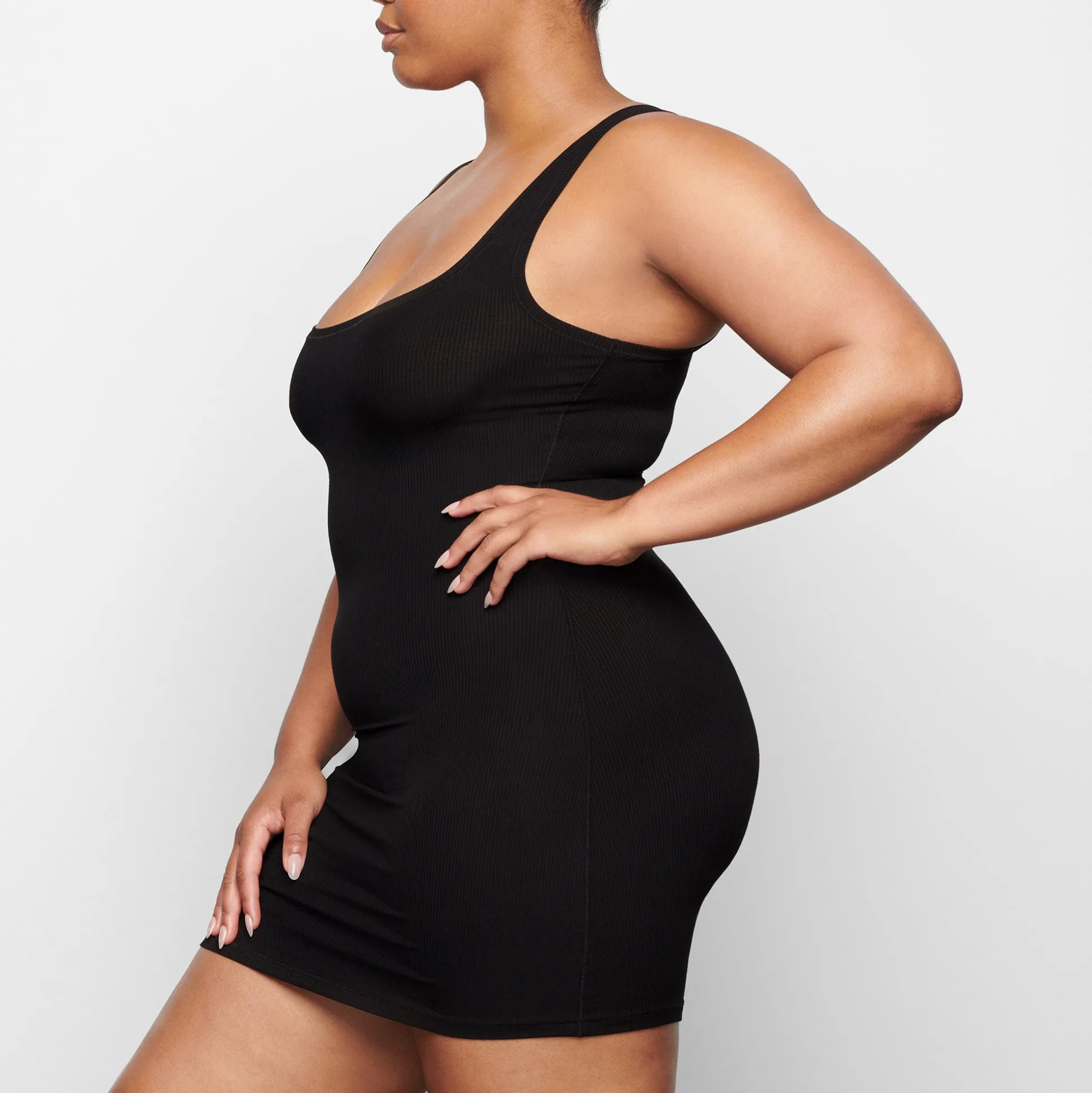 SOFT LOUNGE MINI DRESS | ONYX