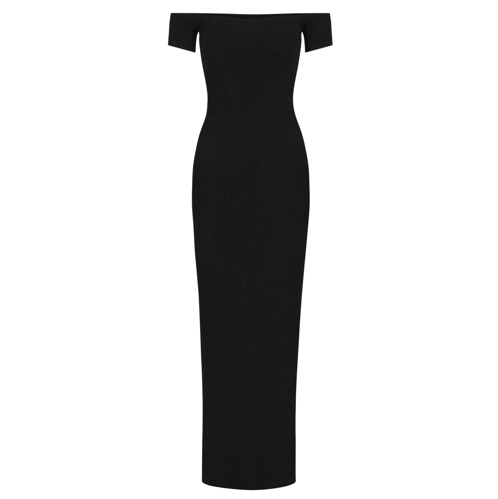 SOFT LOUNGE OFF THE SHOULDER DRESS | ONYX