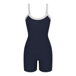 SOFT LOUNGE RINGER SCOOP ONESIE | NAVY