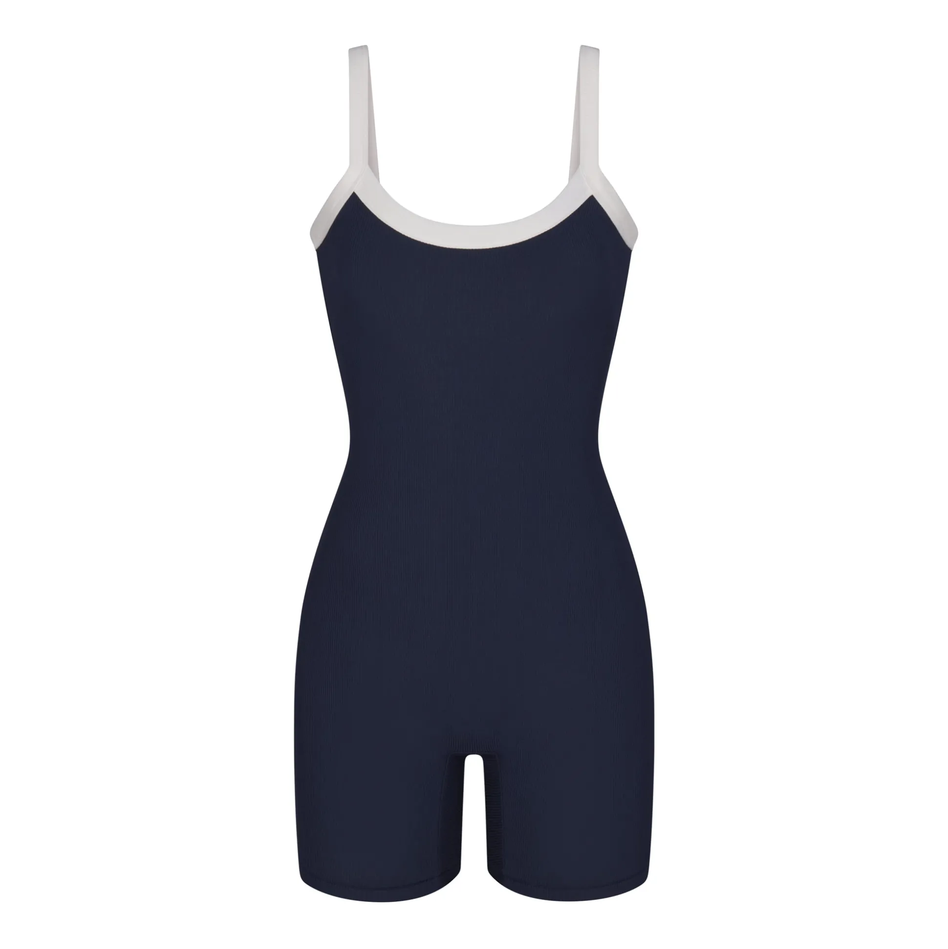SOFT LOUNGE RINGER SCOOP ONESIE | NAVY