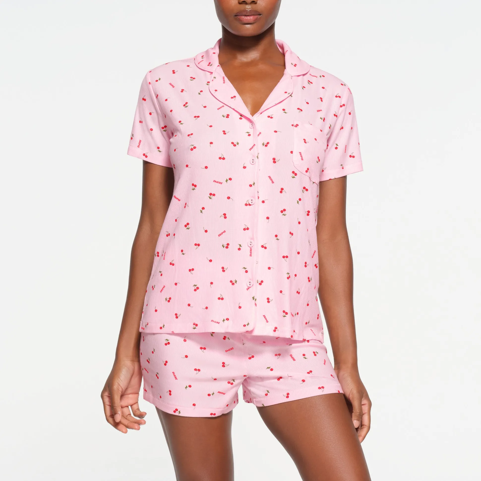 SOFT LOUNGE SHORT SLEEP SET | CHERRY BLOSSOM PRINT