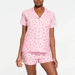 SOFT LOUNGE SHORT SLEEP SET | CHERRY BLOSSOM PRINT