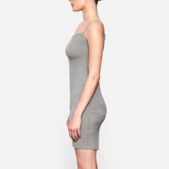 SOFT LOUNGE SLIP DRESS | HEATHER GREY
