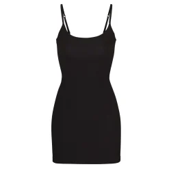 SOFT LOUNGE SLIP DRESS | ONYX
