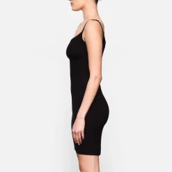 SOFT LOUNGE SLIP DRESS | ONYX