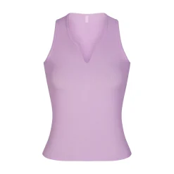 SOFT LOUNGE SPLIT NECK TANK | SUGAR PLUM
