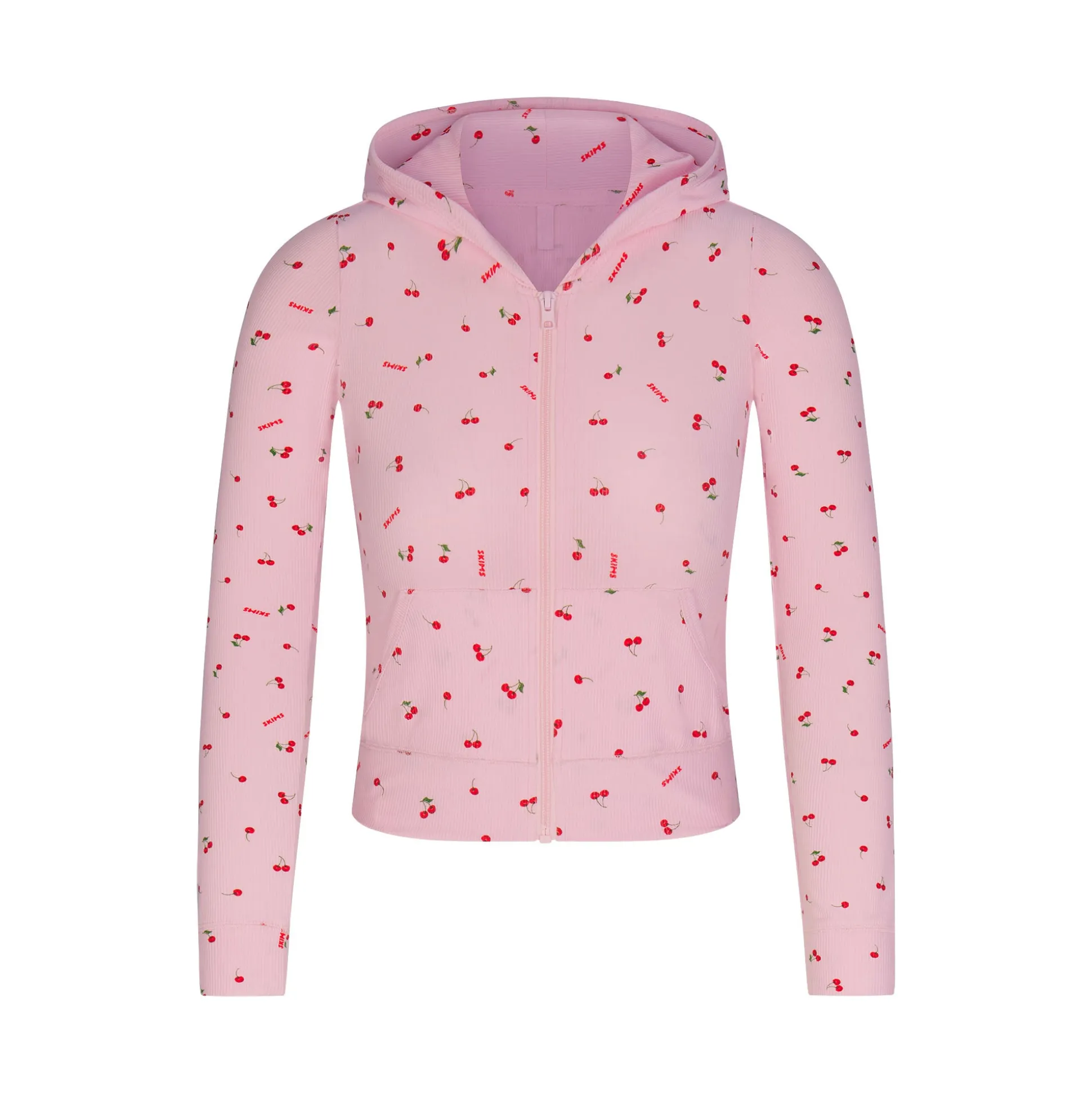 SOFT LOUNGE ZIP UP HOODIE | CHERRY BLOSSOM PRINT