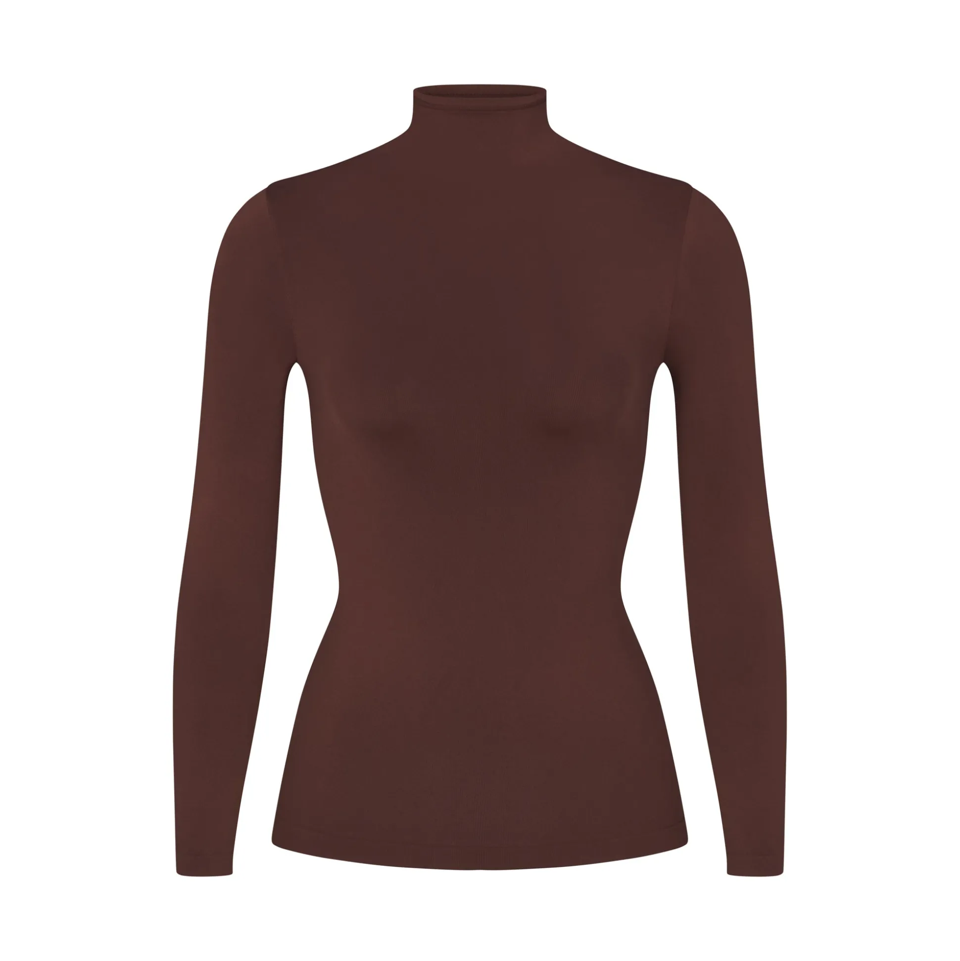 SOFT SMOOTHING SEAMLESS TURTLENECK TOP | COCOA