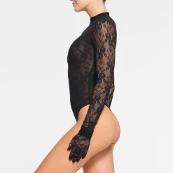 STRETCH LACE GLOVES | ONYX