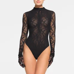 STRETCH LACE GLOVES | ONYX