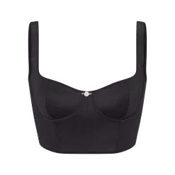 STRETCH SATIN CORSET | ONYX