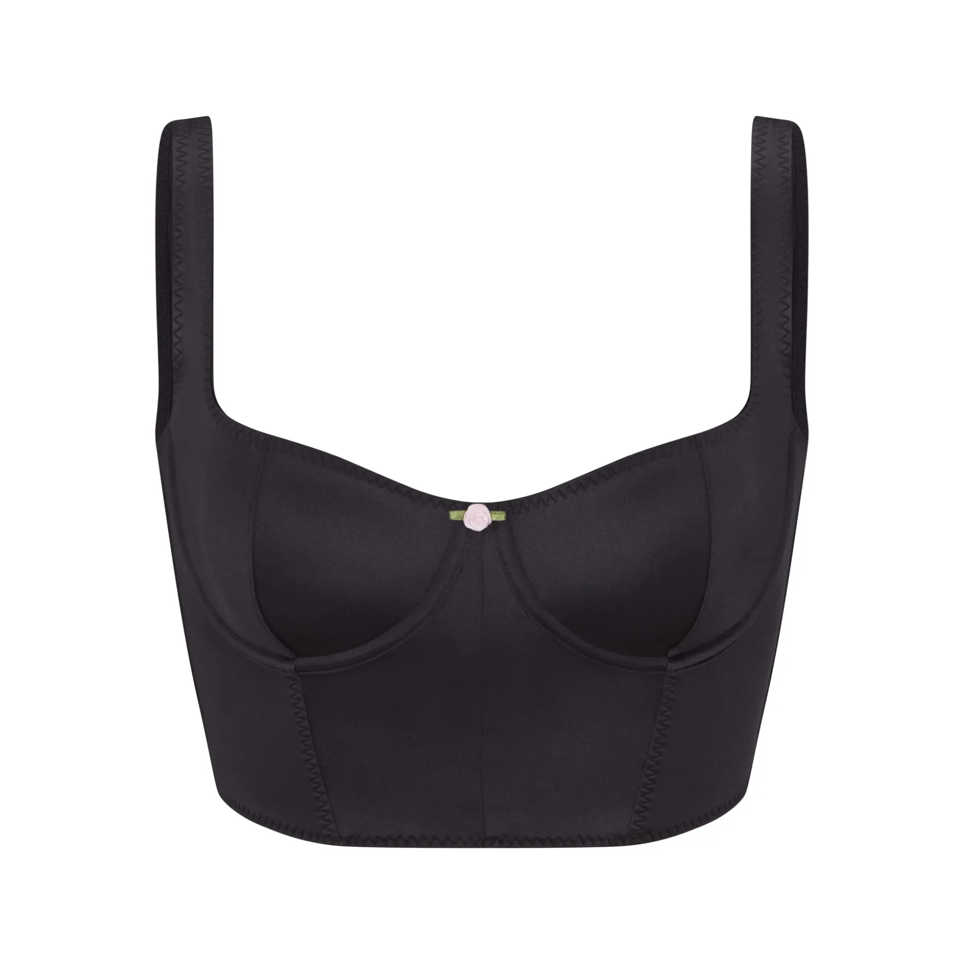 STRETCH SATIN CORSET | ONYX
